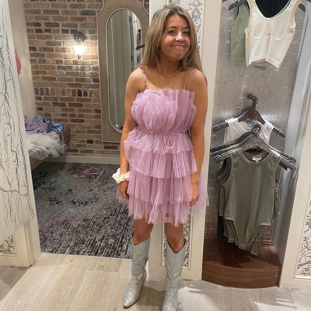 Purple Ruffled Dress